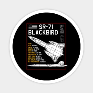 SR-71 Blackbird Blueprint US Spy Plane Aircraft Plane Airplane Magnet